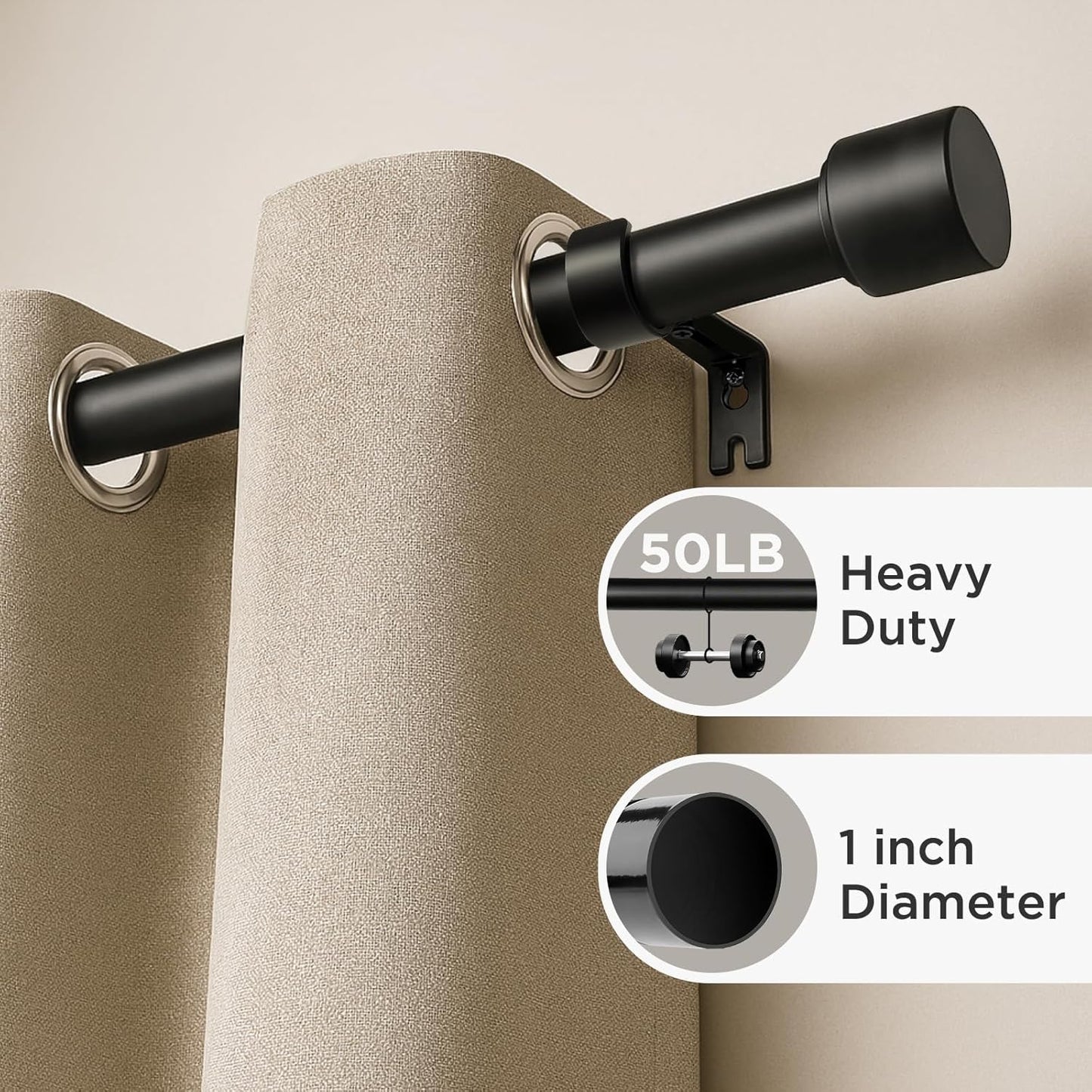 Adjustable Heavy Duty Curtain Rod