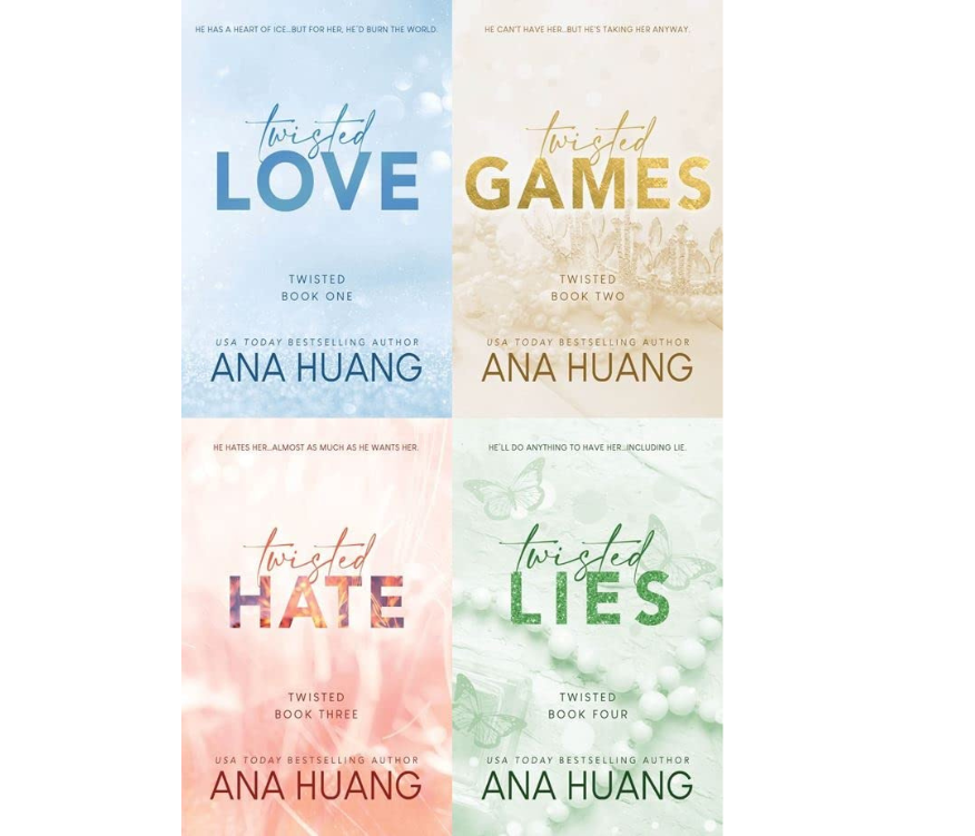 Ana Huang Twisted Series Collection – Twisted Love, Twisted Games, Twisted Hate & Twisted Lies – 4 Paperback Book Set