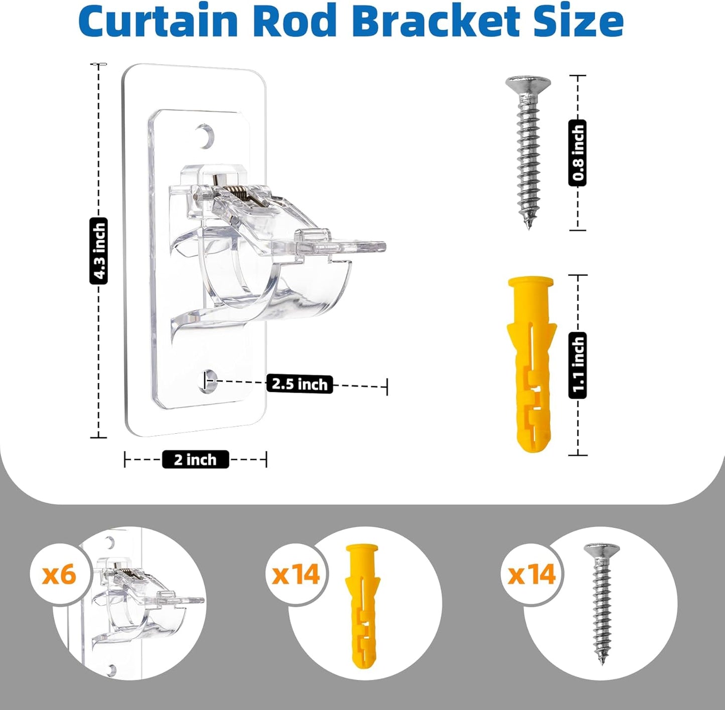 No-Drill Self-Adhesive Curtain Hooks