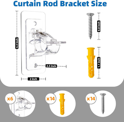 No-Drill Self-Adhesive Curtain Hooks
