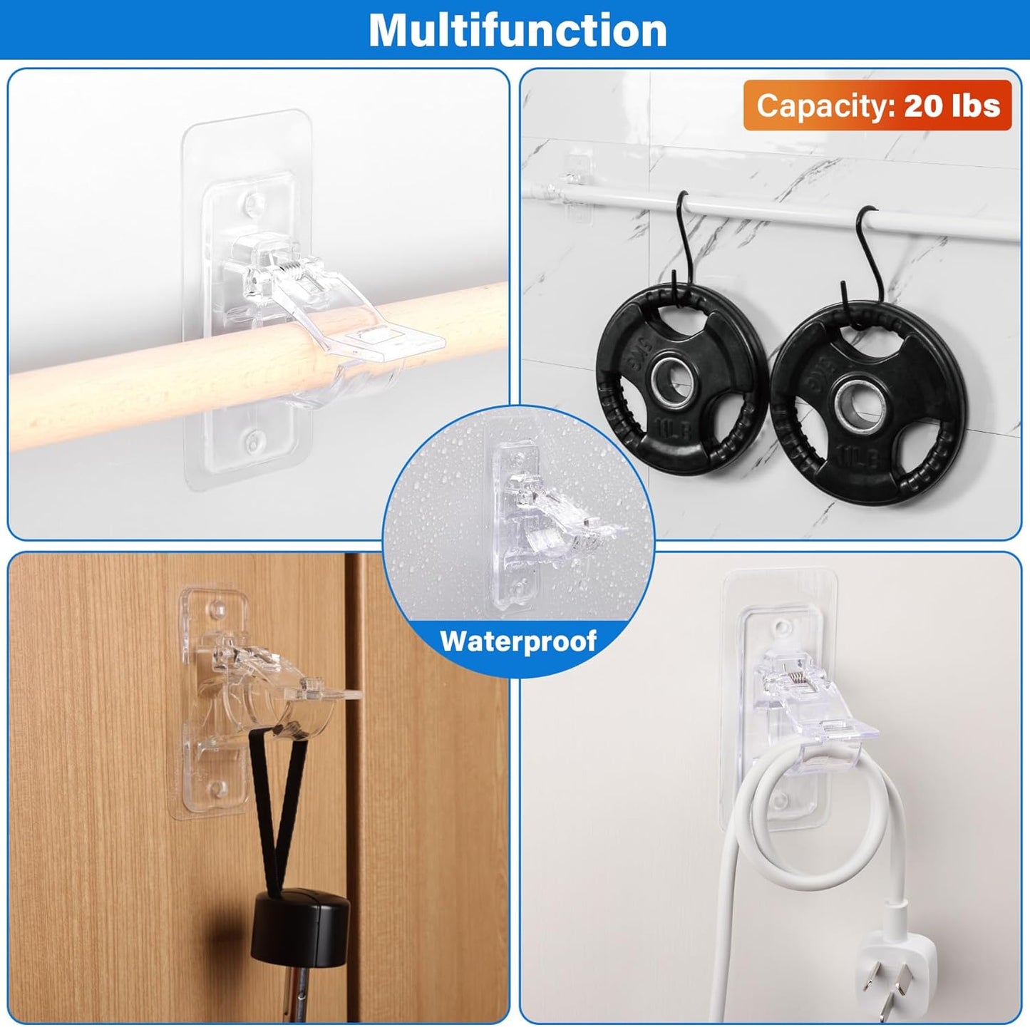 No-Drill Self-Adhesive Curtain Hooks
