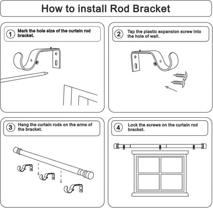 Adjustable Curtain Rod with Aluminium Finials