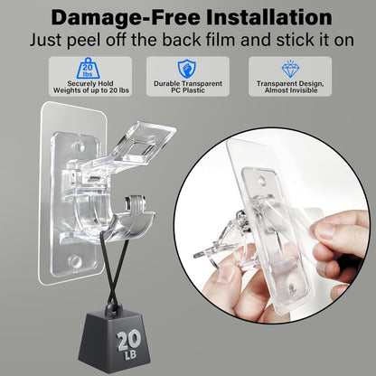 No-Drill Self-Adhesive Curtain Hooks