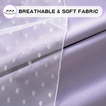 Polka Dot Lavender Blackout Curtain Set
